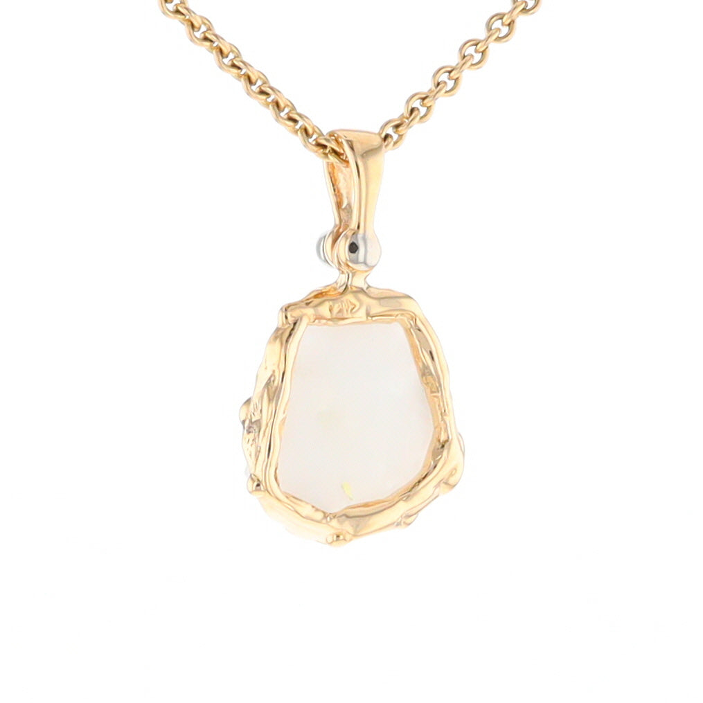 Gold Quartz Freeform Pendant  (G2)