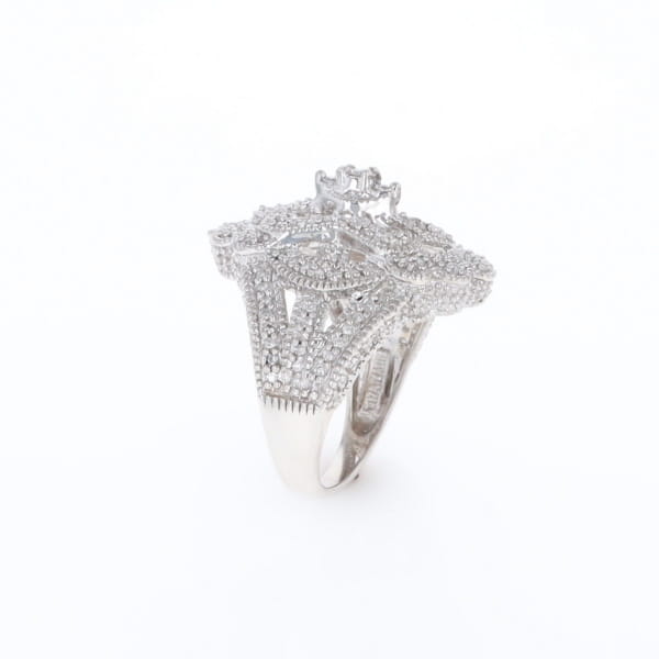 Floral Filigree Design Diamond Ring