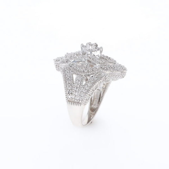 Floral Filigree Design Diamond Ring