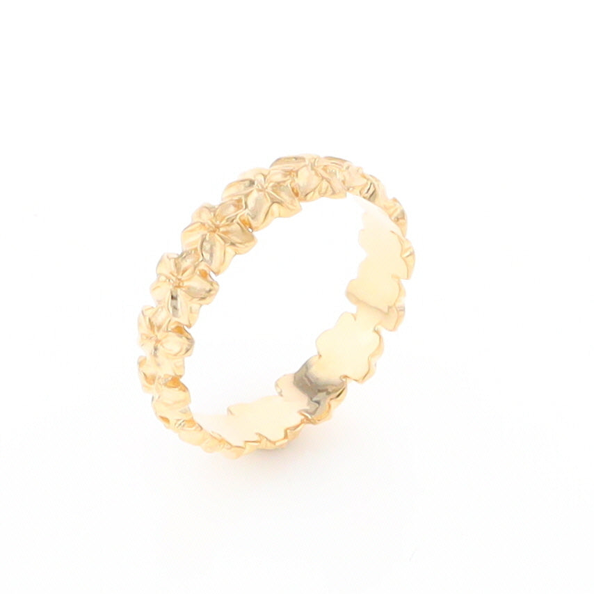 Gold Flower Eternity Ring