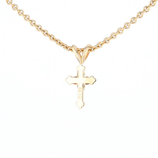 Black Hills Gold Diamond Cross Pendant