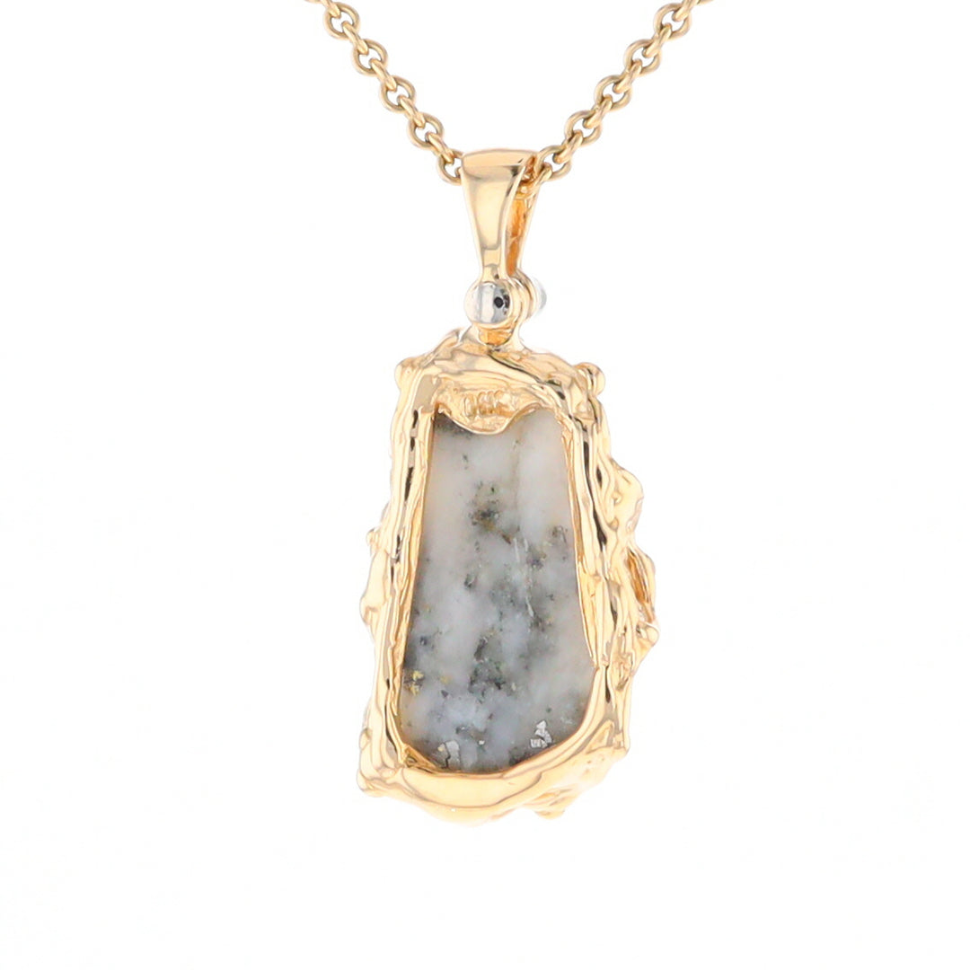 Free Form Gold Quartz Pendant