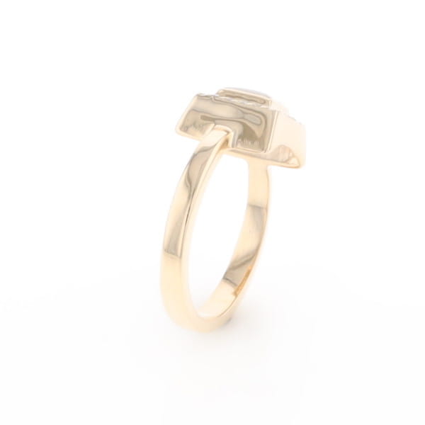Gold Quartz Ring Square Inlaid Halo .14ctw Diamonds Design