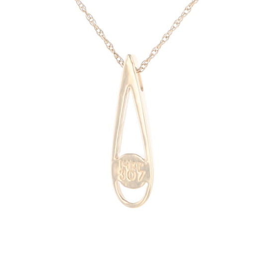 Open Teardrop Round Gold Quartz Inlaid Pendant