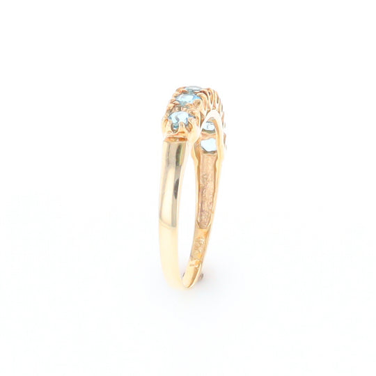 Round Blue Topaz Band