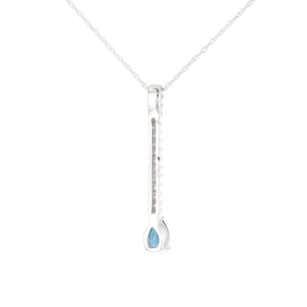 Pear Blue Sapphire Drop Pendant