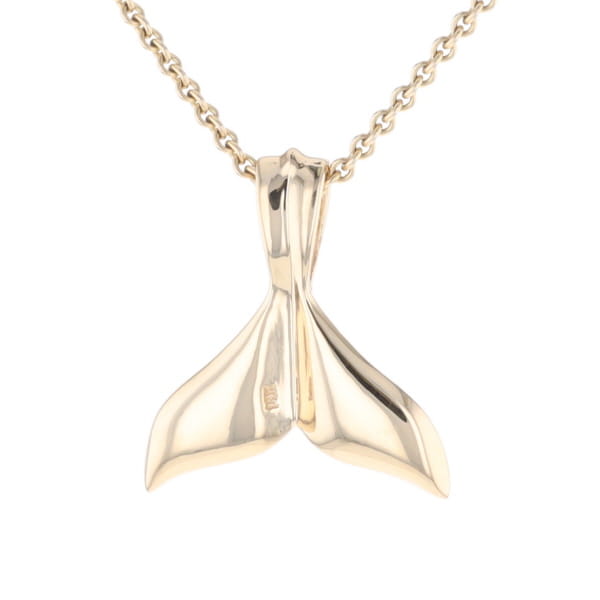 Whale Tail Gold Nugget Pendant