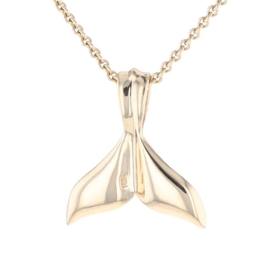 Whale Tail Gold Nugget Pendant
