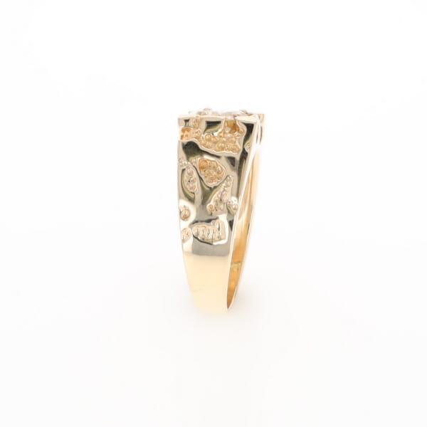 Men's Faux Nugget Style Diamond Ring