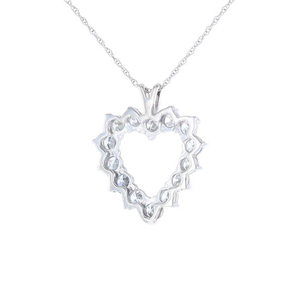 Open Heart Diamond Pendant