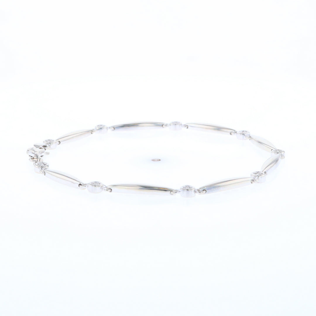 Elongated Link Diamond Bracelet