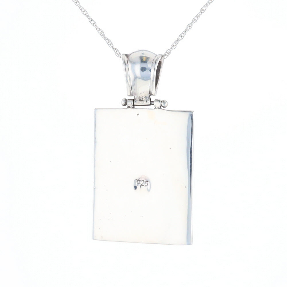 Onyx & Mother of Pearl Checkered Pendant