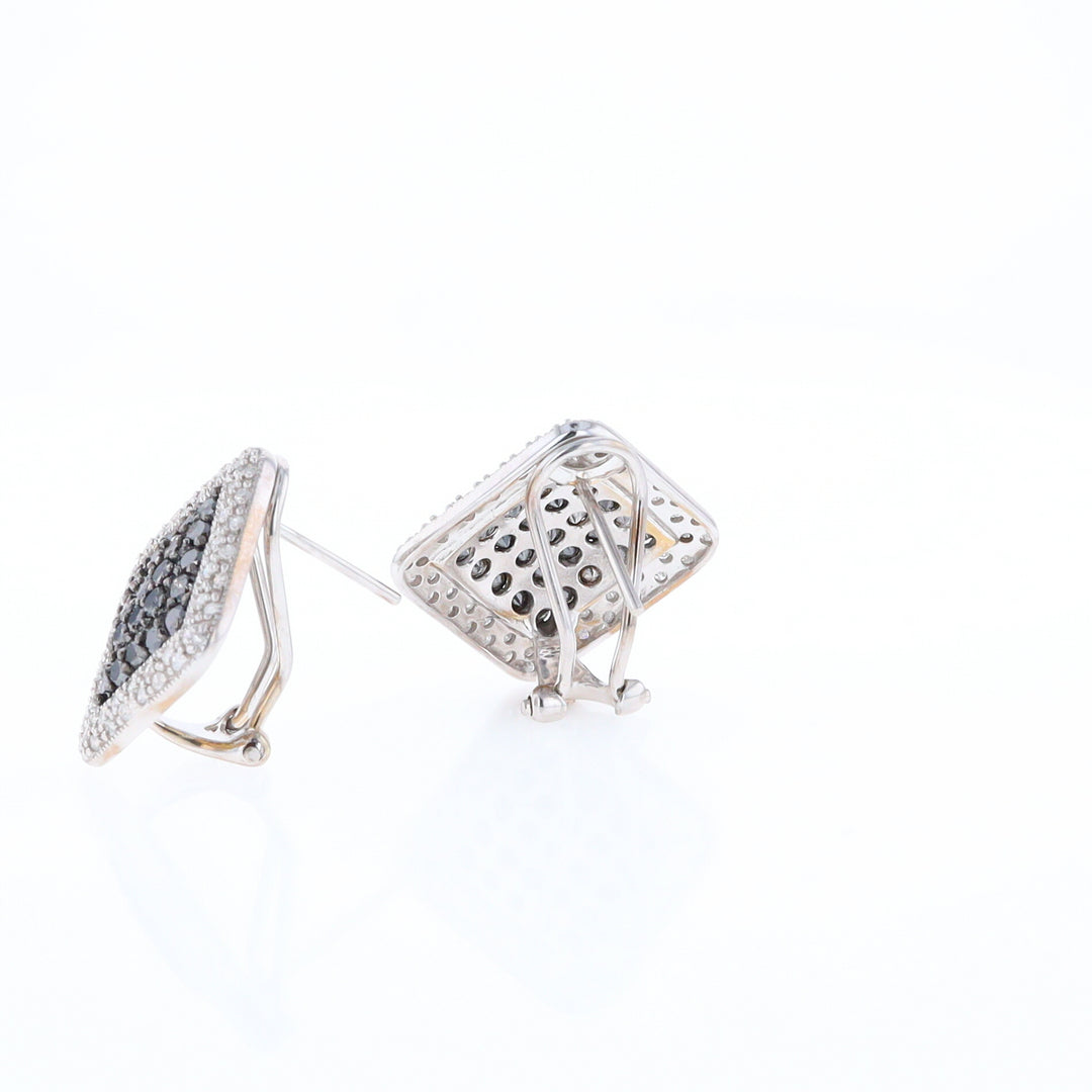 Pavé Black and White Diamond Earrings