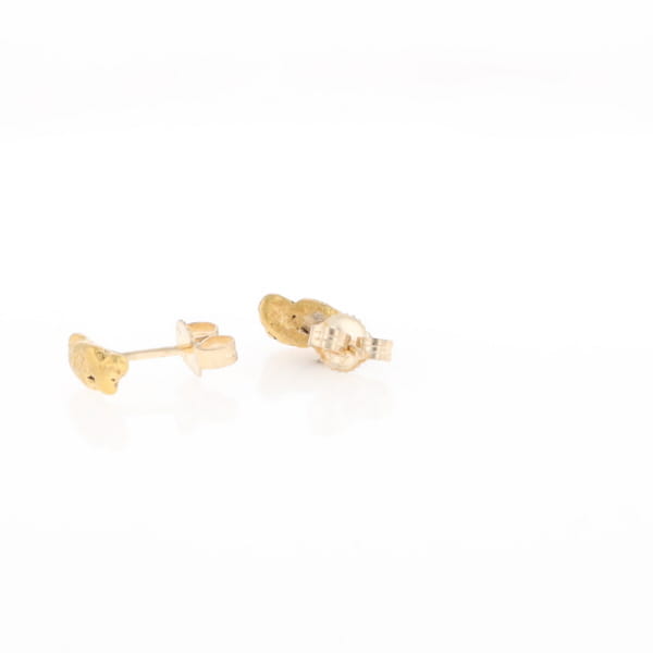 Natural Gold Nugget Stud Earrings