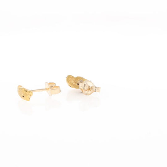 Natural Gold Nugget Stud Earrings