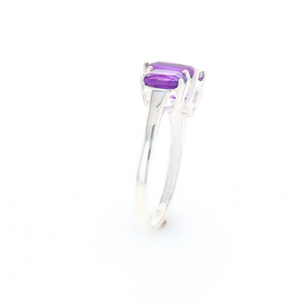 3-Stone Amethyst Ring