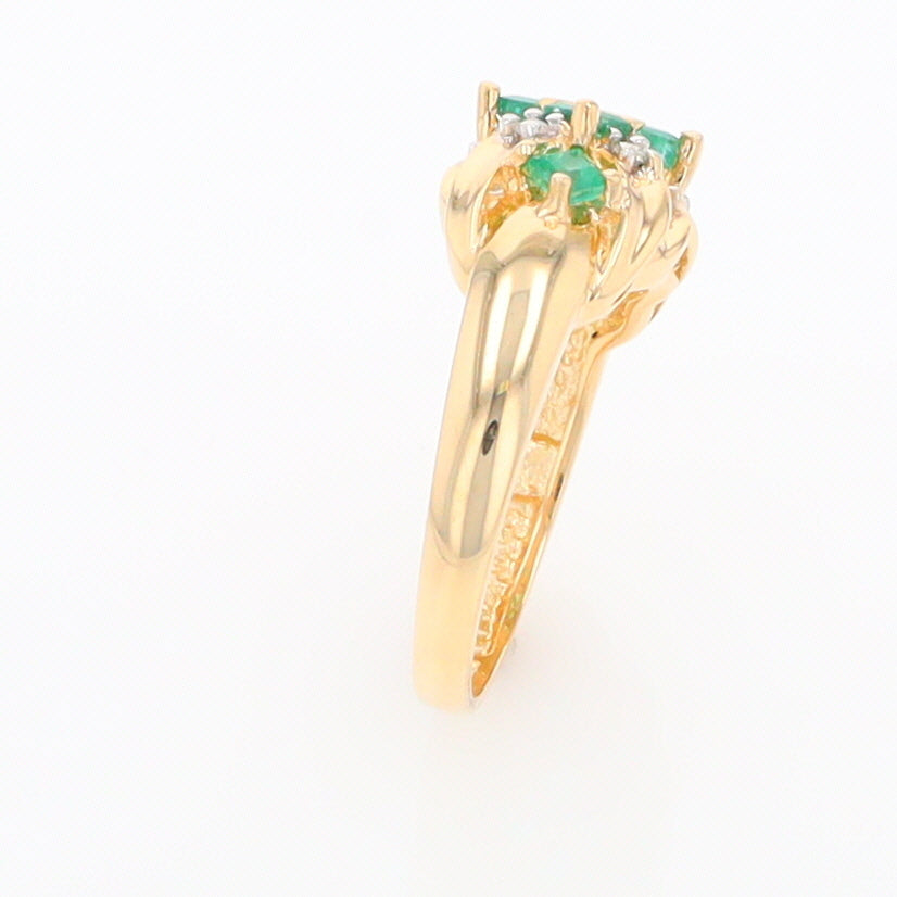 Princess Cut Emerald Diamond Ring