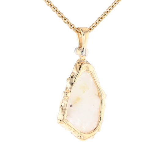 Gold Quartz Freeform Pendant  (G2)