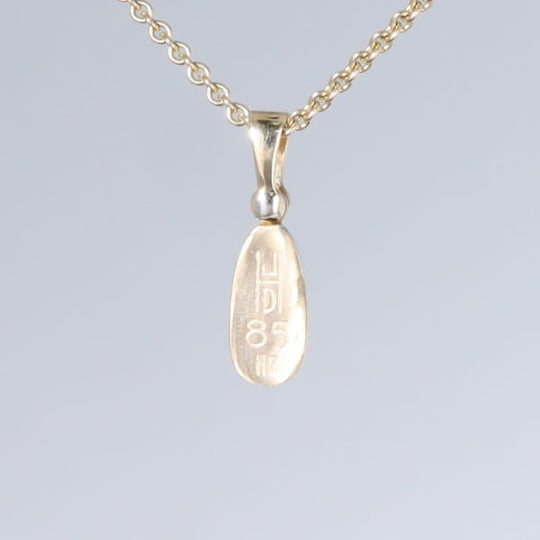Opal Pendant Oval Inlaid Design with .02ct Round Diamond
