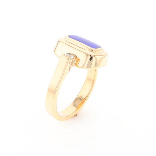 Lapis 0.16ctw Diamond Ring