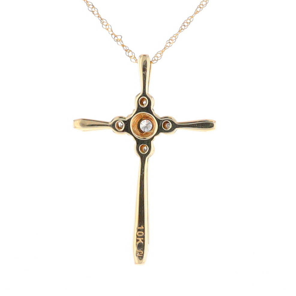 Illusion Cluster Cross Necklace