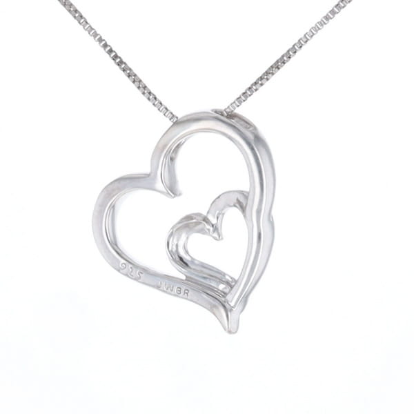 Double Heart Diamond Necklace