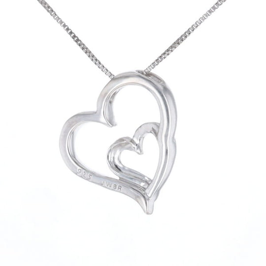 Double Heart Diamond Necklace