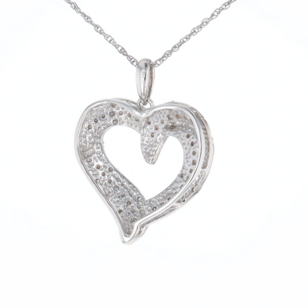 Frosted Diamond Heart Necklace