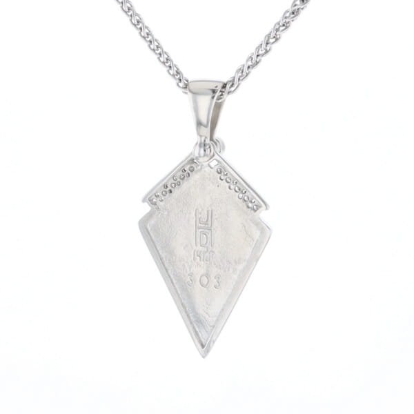 Pietersite Kite Shaped Inlaid Pendant with 0.19ctw Diamonds