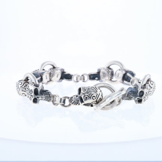 Silver Skull Bracelet