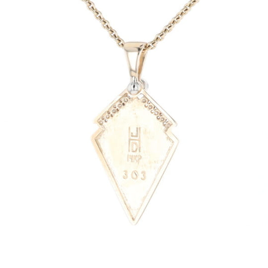 Sugilite Kite Shape Inlaid Pendant with 0.19ctw Diamonds