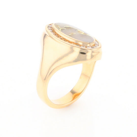 Gold Quartz Ring Lady’s