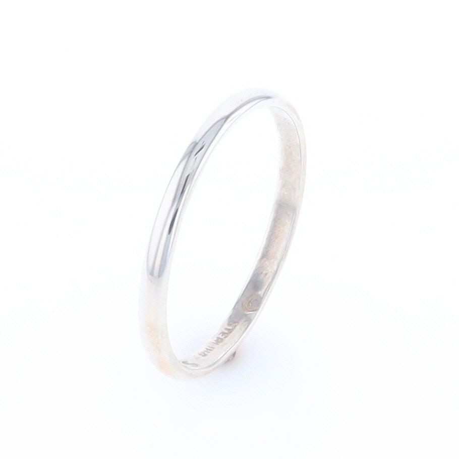 Men's Flat Silver Wedding Band