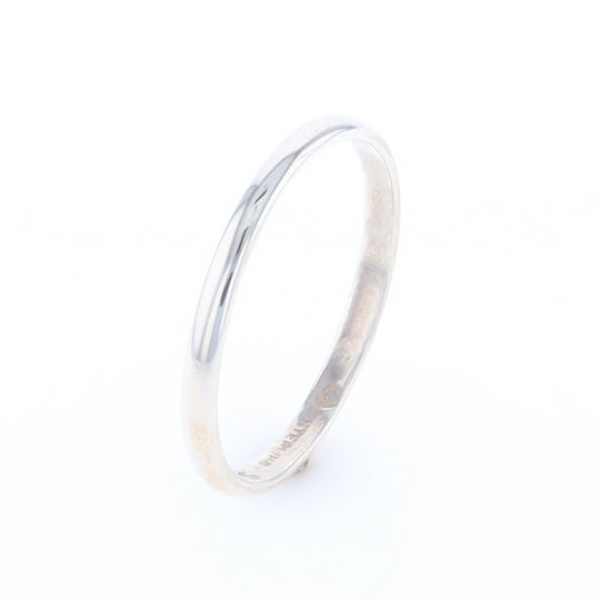 Men's Flat Silver Wedding Band