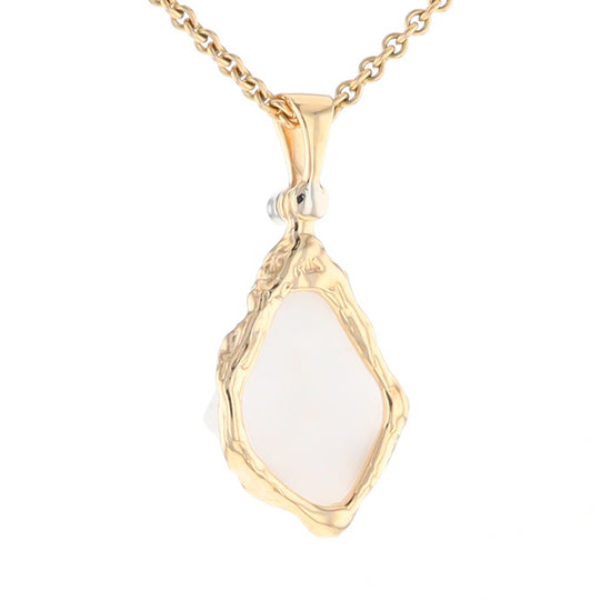 Gold Quartz Freeform Pendant (G2)