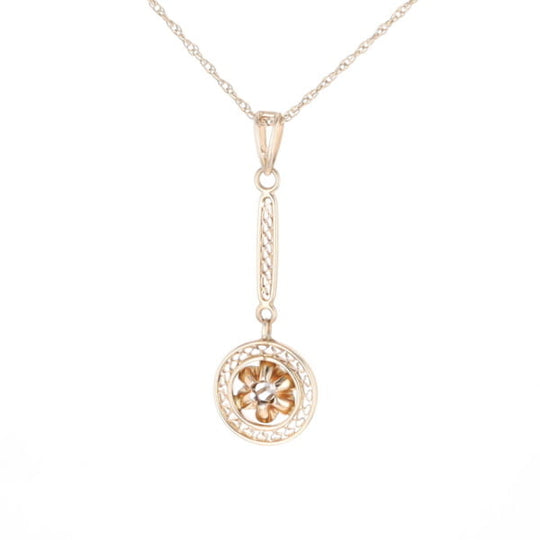 Buttercup Filigree Vintage Pendant