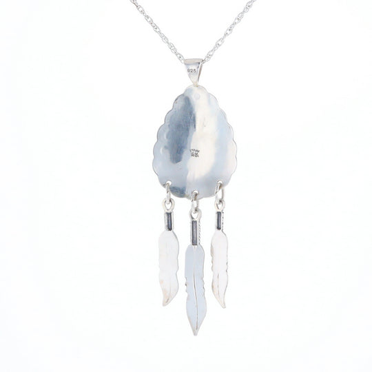 Native Feather Dangle Pendant