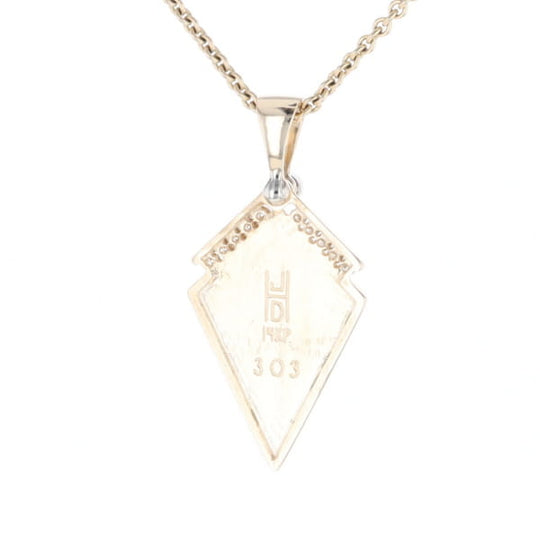 Meteorite Kite Shape Inlaid Pendant with 0.19ctw Diamonds