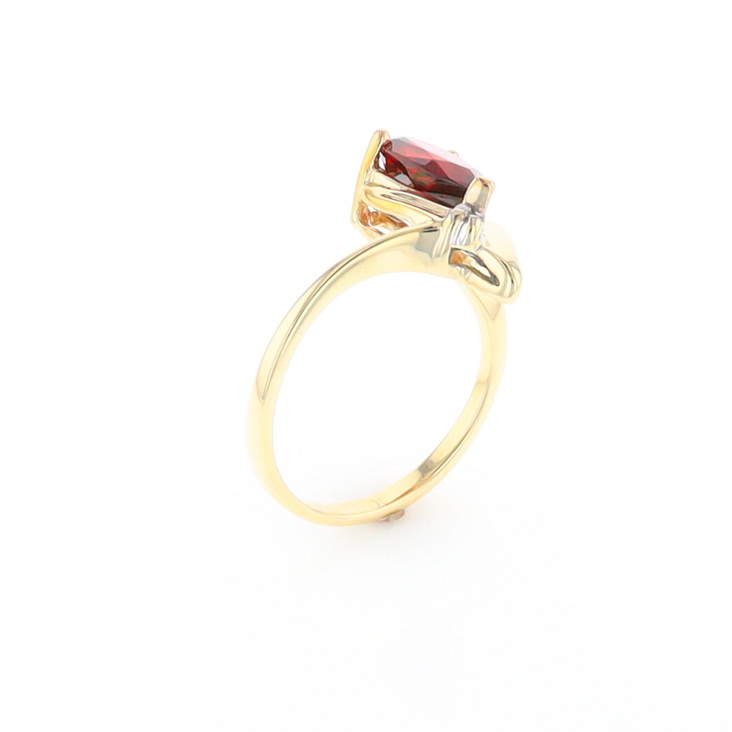 Pear Garnet Ring