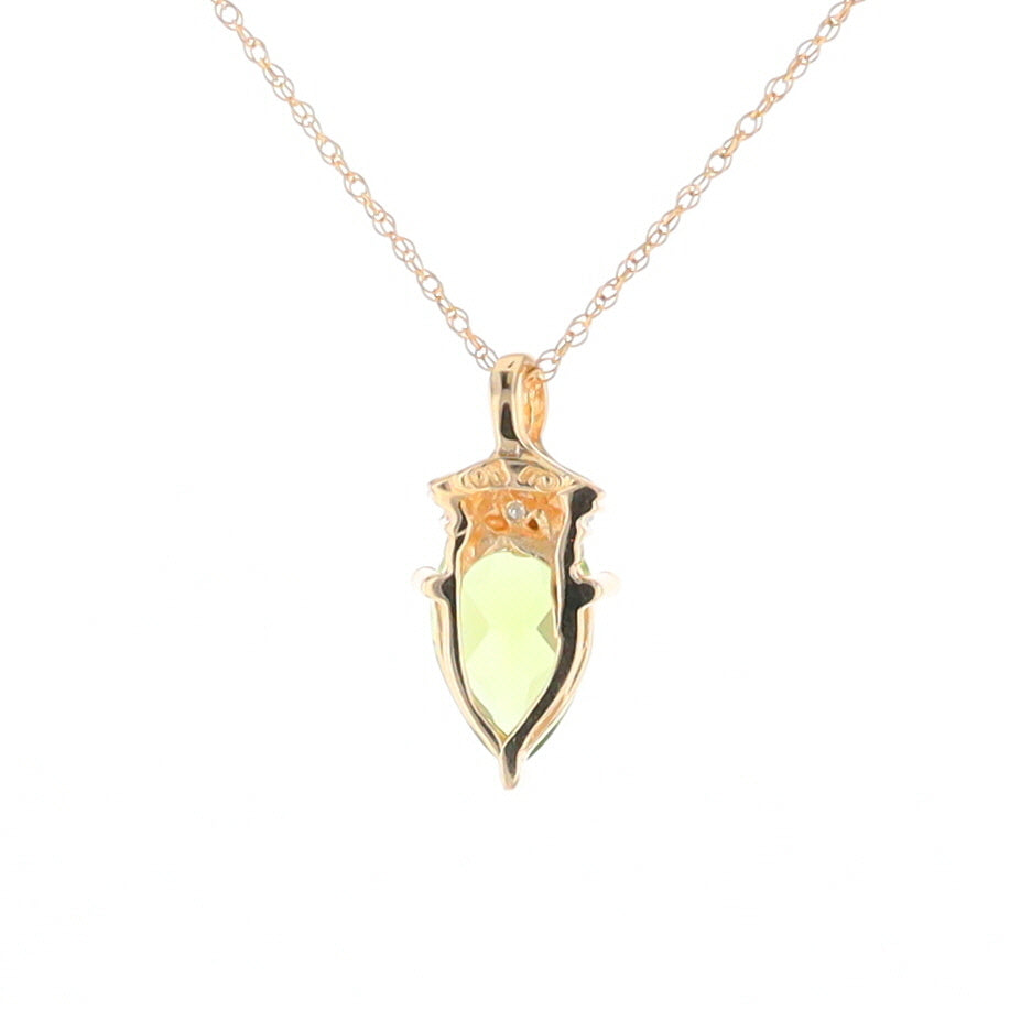 Pear-Shaped Peridot Necklace