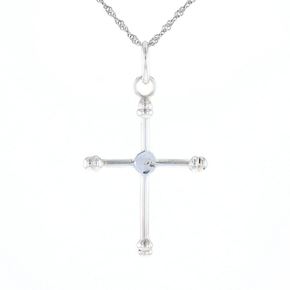 Silver Peridot Cross