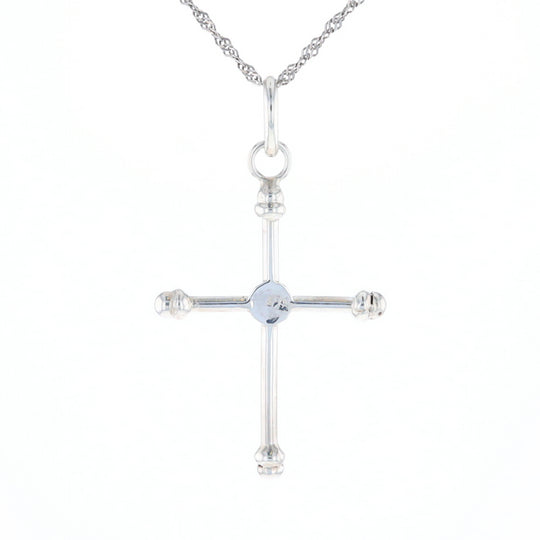 Silver Peridot Cross