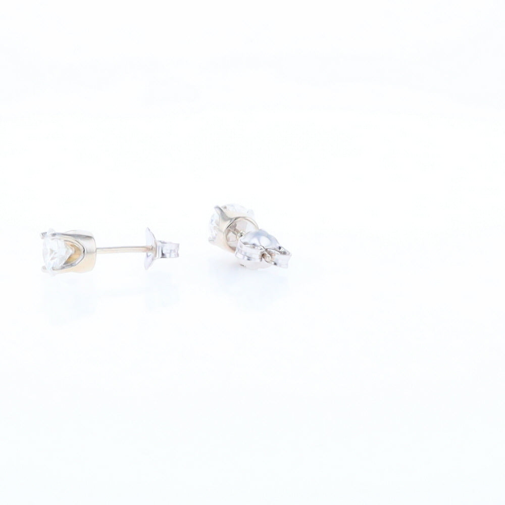 Moissanite Solitaire Stud Earrings