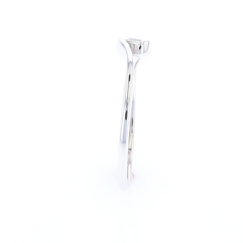 White Gold Wrap Solitaire Ring