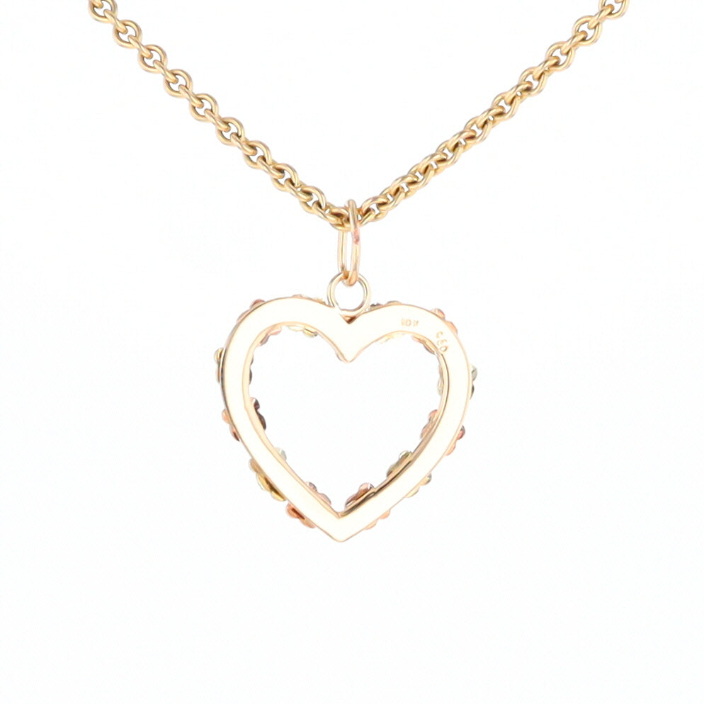 Black Hills Gold Heart Leaf Pendant