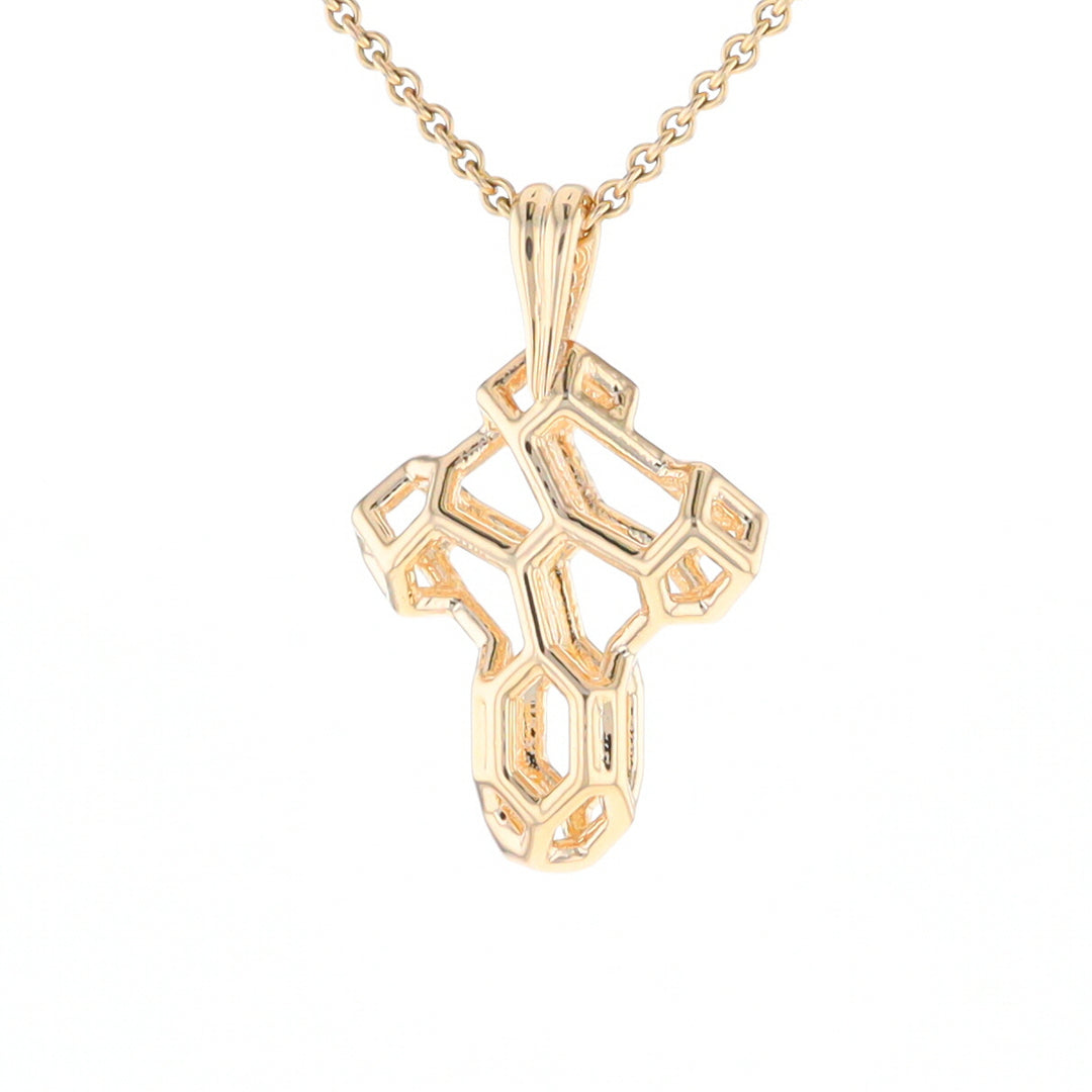 Small Voronoi Cross Pendant