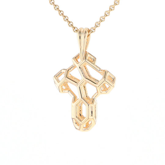 Small Voronoi Cross Pendant