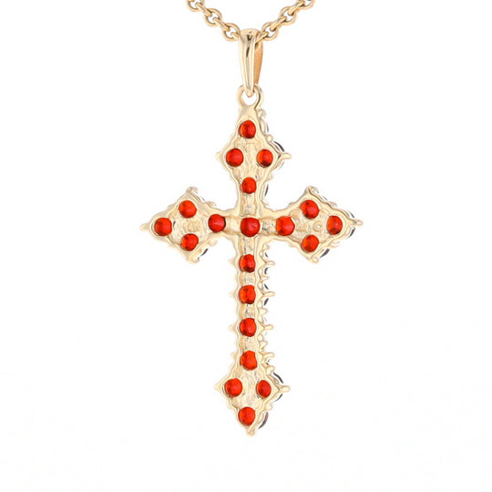 Vintage Garnet Cluster Cross