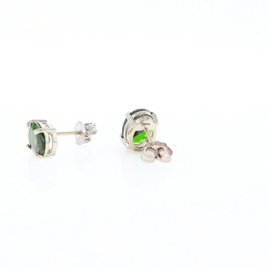 Chrome Diopside Solitaire Studs