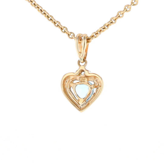 Blue Topaz Heart Pendant